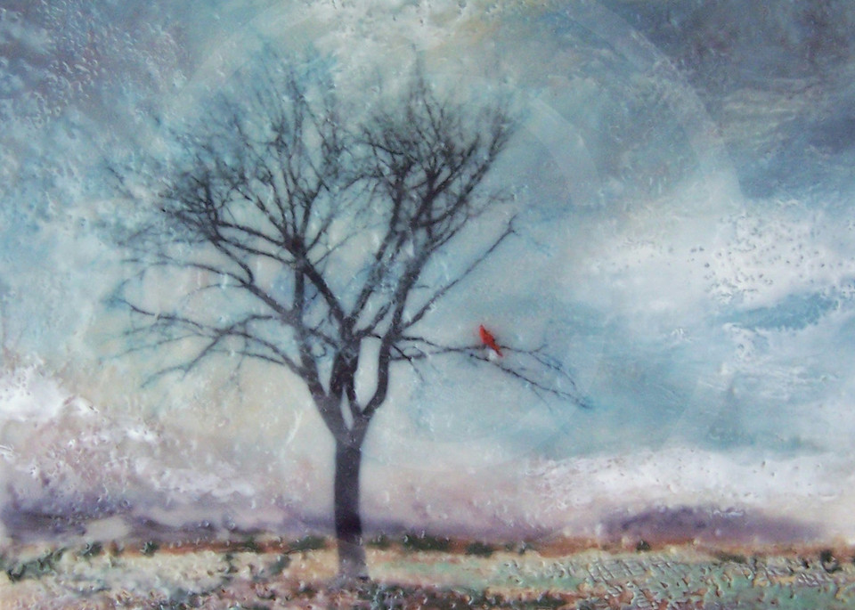 Cardinal's Perch - Tree Painting - Wall Art on Canvas