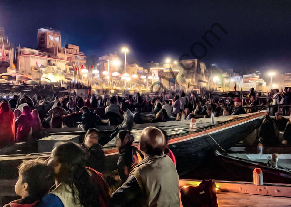  Varanasi evening ceremony from the Ganges River
