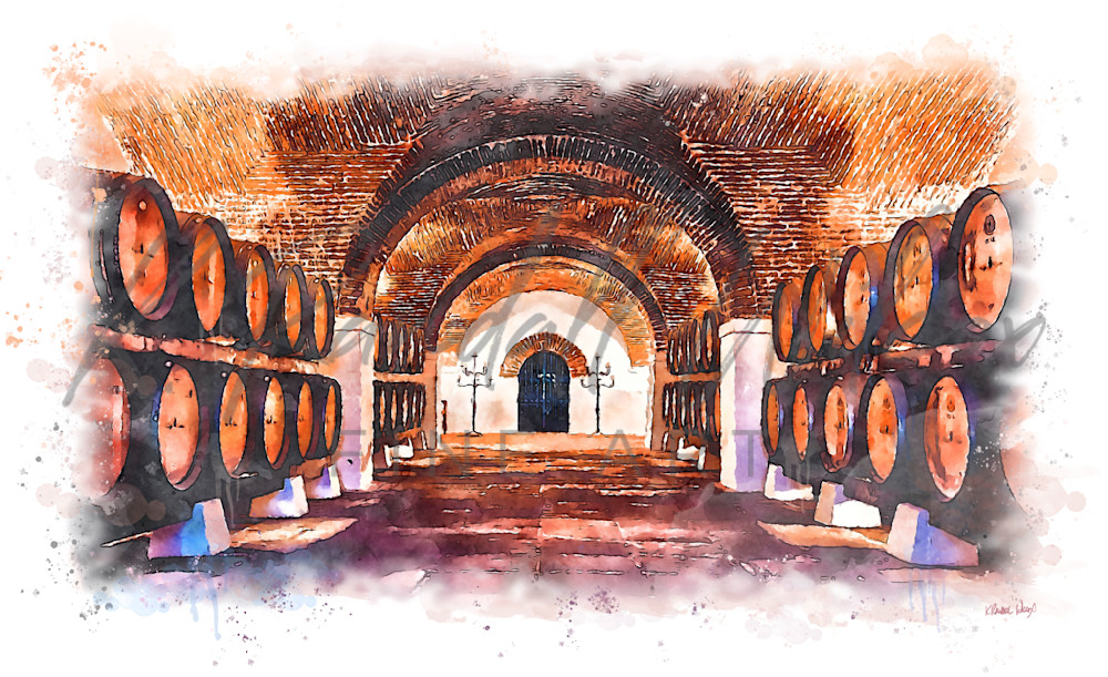 Adega Cartuxa Winery Barrel Hall   Evora, Portugal Art | K. Randall Wilcox Fine Art
