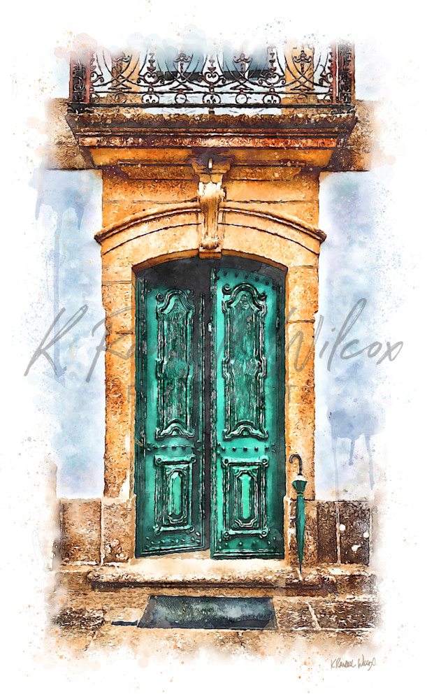 Chapel Door At Brejoeira Palace Pinheiros, Portugal Art | K. Randall Wilcox Fine Art
