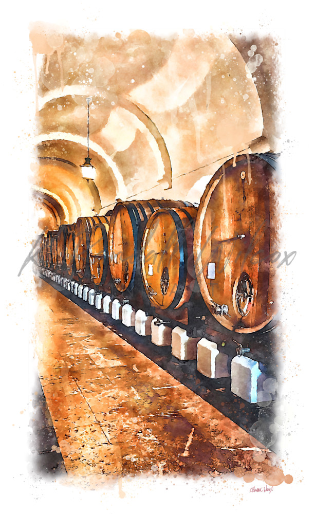 Aging Barrels At Adega Cartuxa Winery   Evora, Portugal Art | K. Randall Wilcox Fine Art