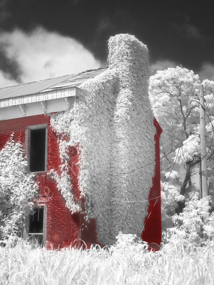 Infrared Brick House, Kentucky Photography Art | theandersongallery