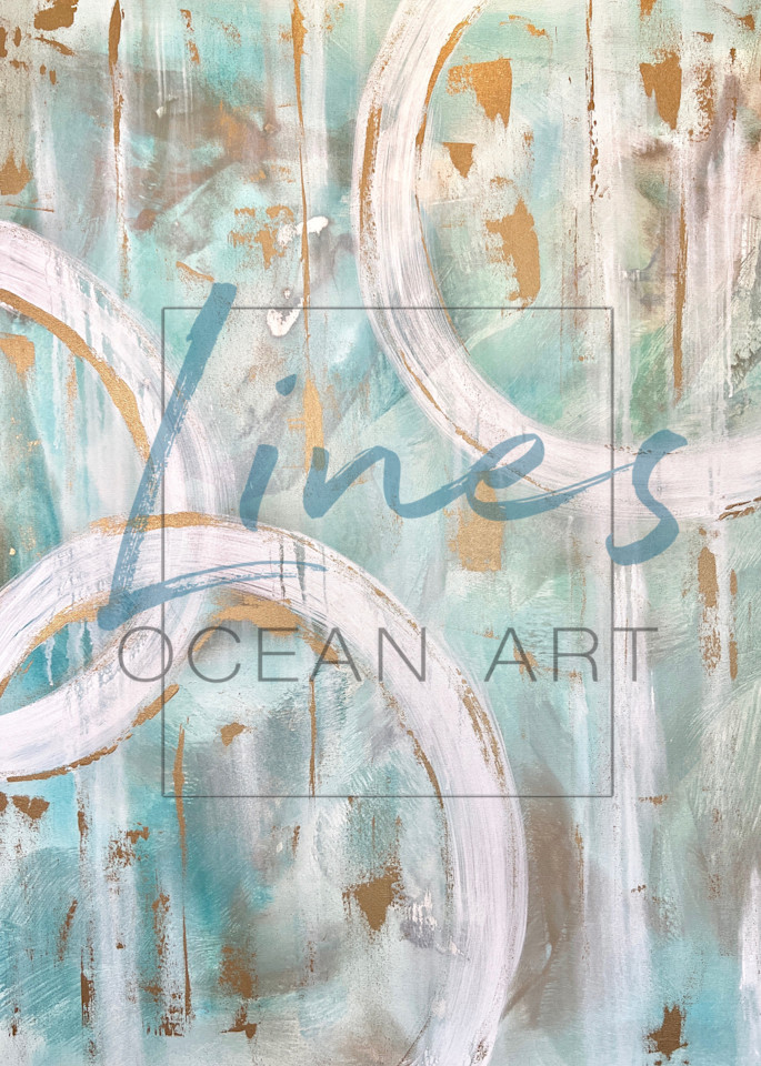 Raining Circles Print Art | Lines Ocean Art
