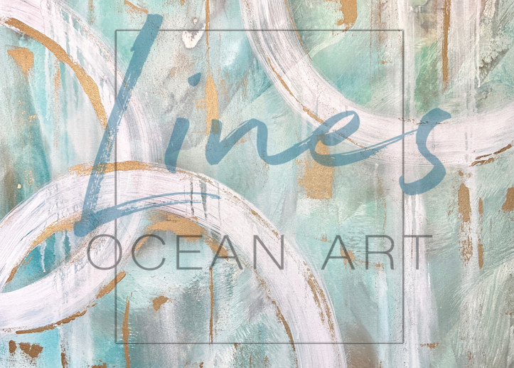 Raining Circles Print Art | Lines Ocean Art