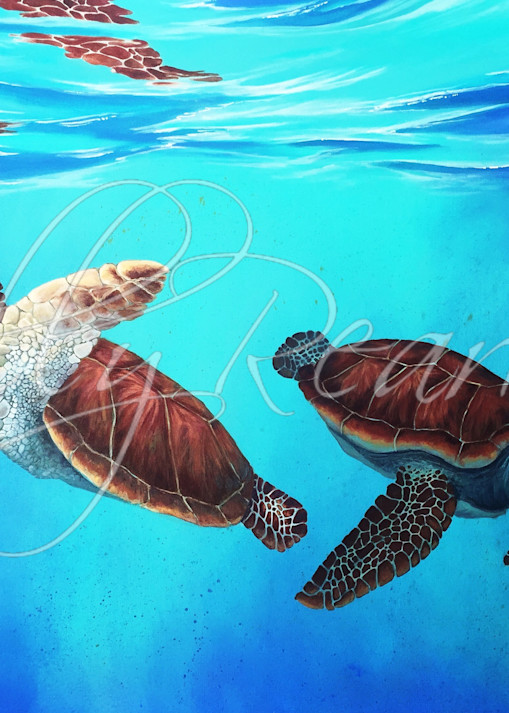 Double Dip sea turtles by artist Kelly Reark