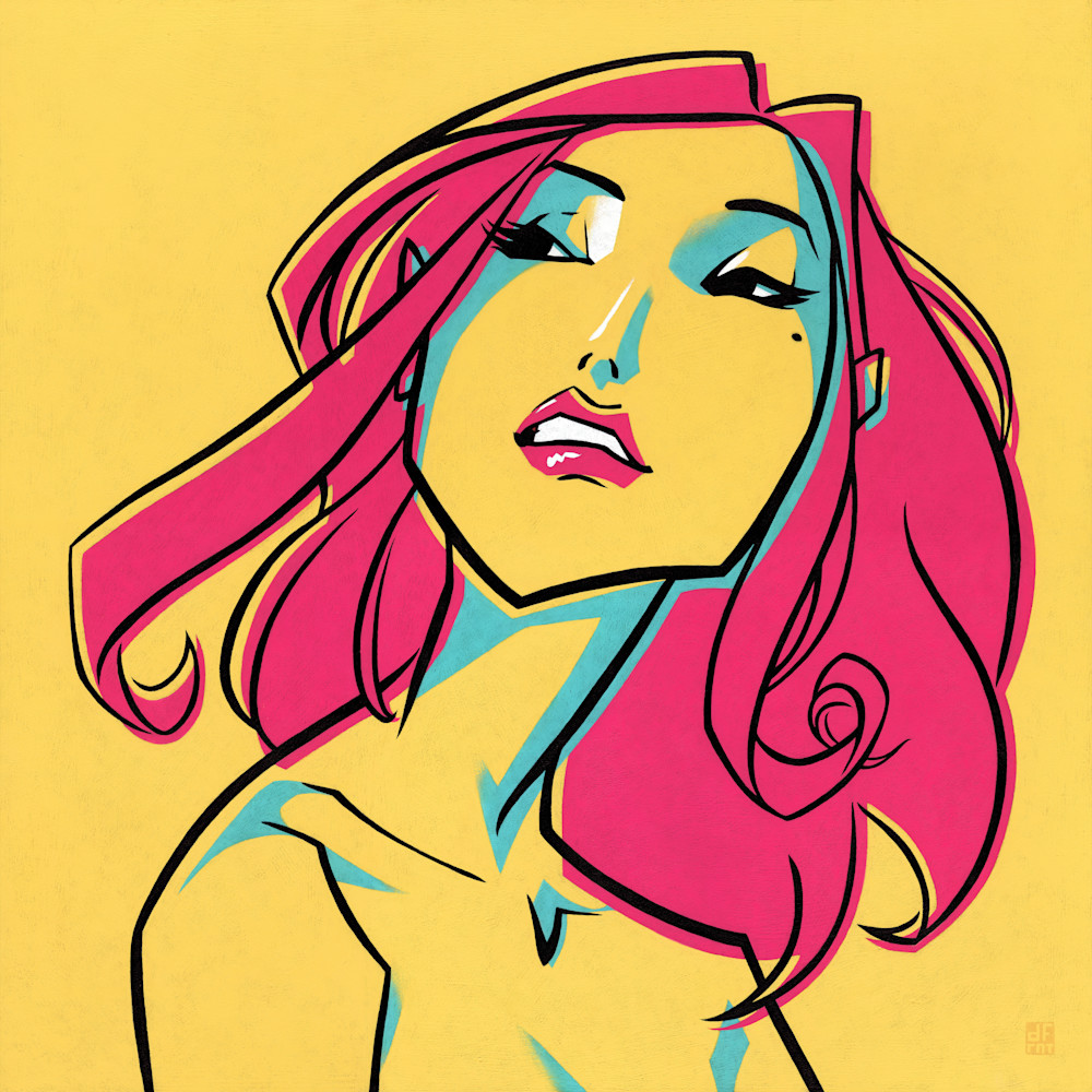 CMYK GIRL painting by dfrnt