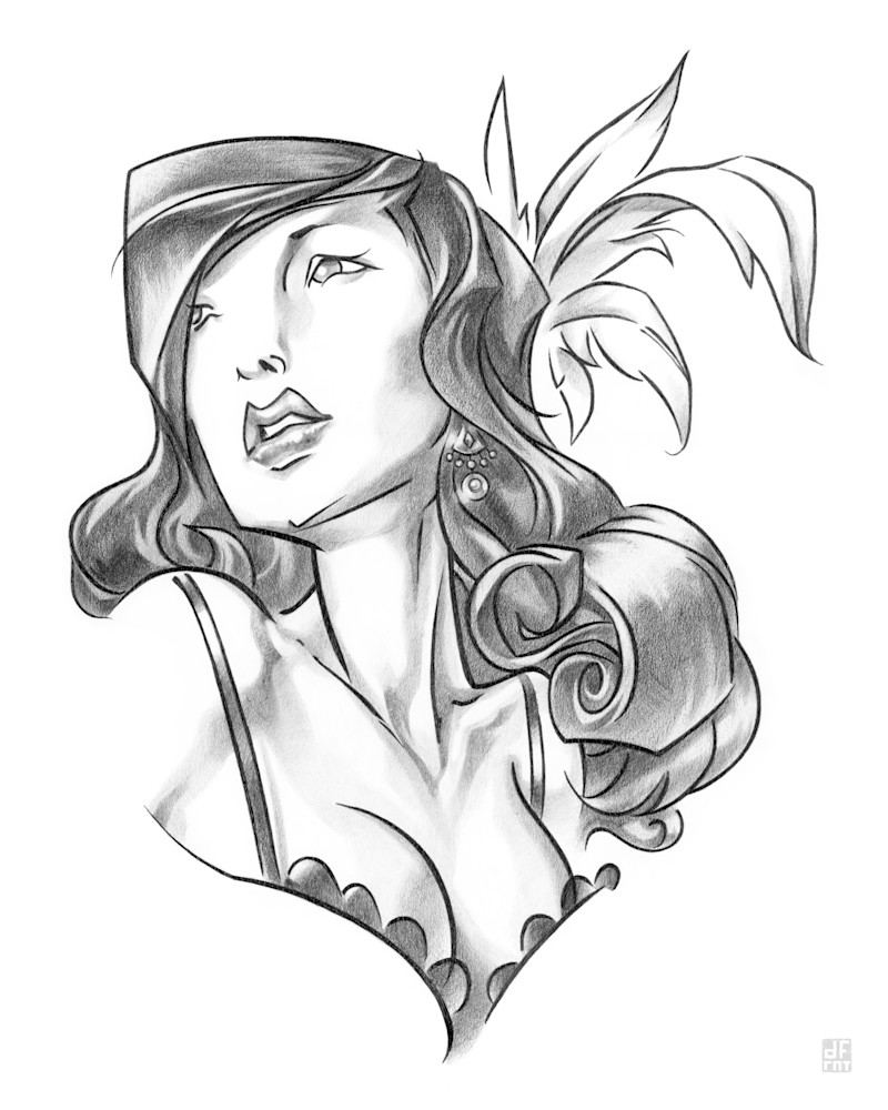 LEAD BURLESQUE illustration by dfrnt