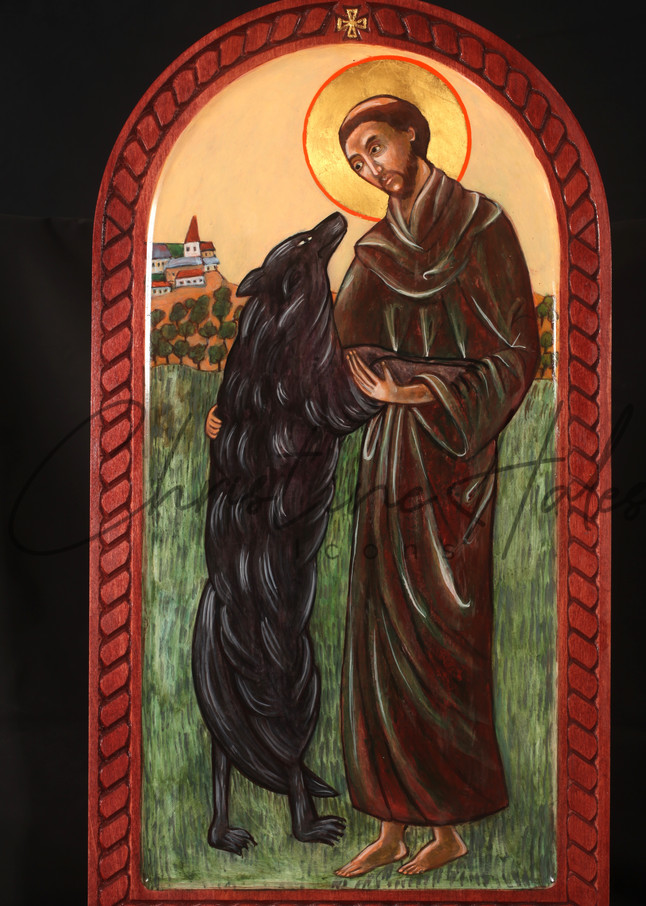 Saint Francis And The Wolf  Art | Hales Art LLC
