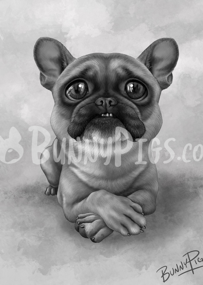 Bruce The Frenchie Art | BunnyPigs