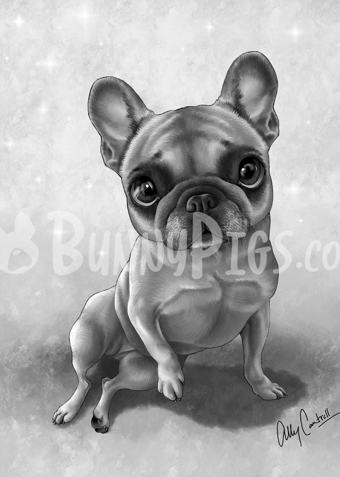 Buttercup The Frenchie Art | BunnyPigs