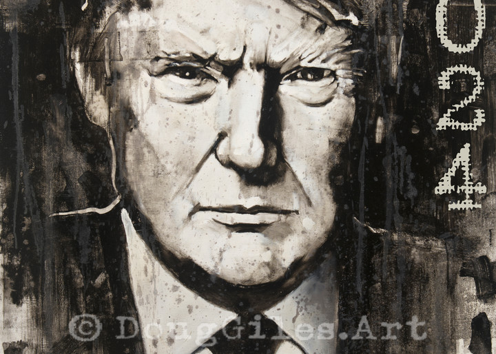 Trump In Black White (2024 Edition) Art | Doug Giles Art, LLC