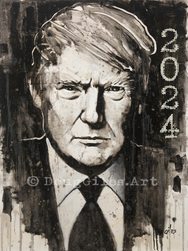 Trump In Black White (2024 Edition) Art | Doug Giles Art, LLC