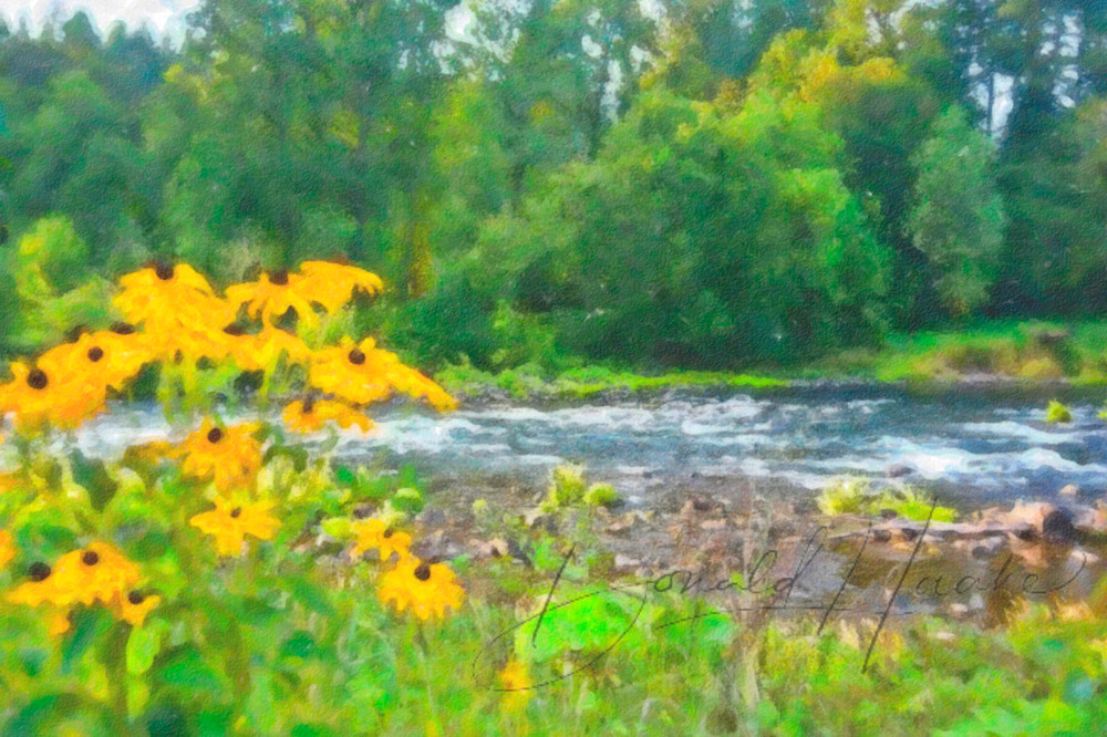 Mc Kenzie River Watercolor Photography Art | Donald Haake Photography