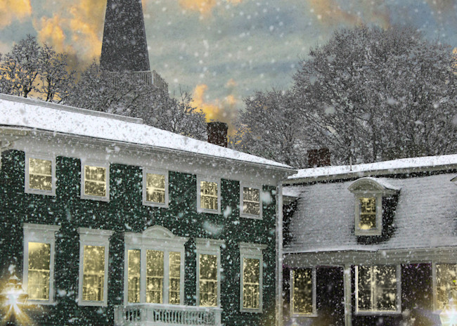 Snow on Hooper Mansion