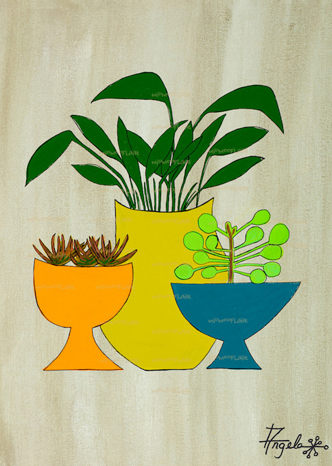 Plants For Hire Art | MidModFlair