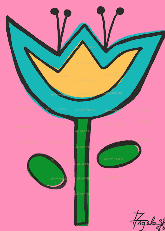 Mod Tulip  Art | MidModFlair