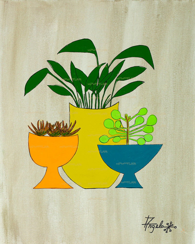Plants For Hire Art | MidModFlair