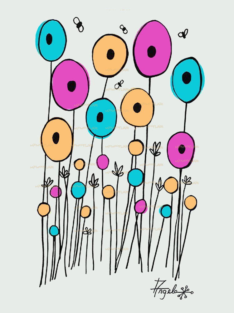 Groovy Poppies Art | MidModFlair