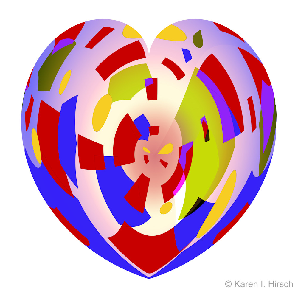 Shapes Of Heart   White Background Art | karenihirsch