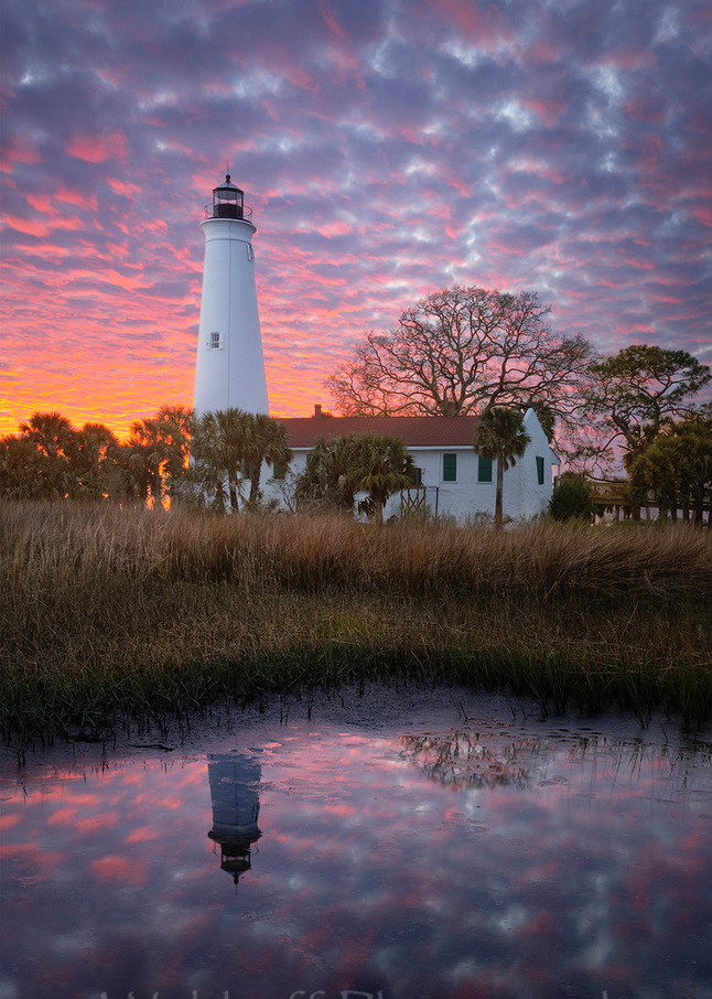Lighthouse Reflections St Marks, Florida Landscape Photography