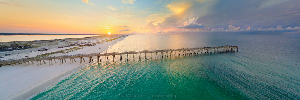 Aerial View of Navarre Beach #1 | Navarre Beach, Florida | Fine Art Landscape Photography on Canvas, Paper, Metal | Photography by Jeff Waldorff