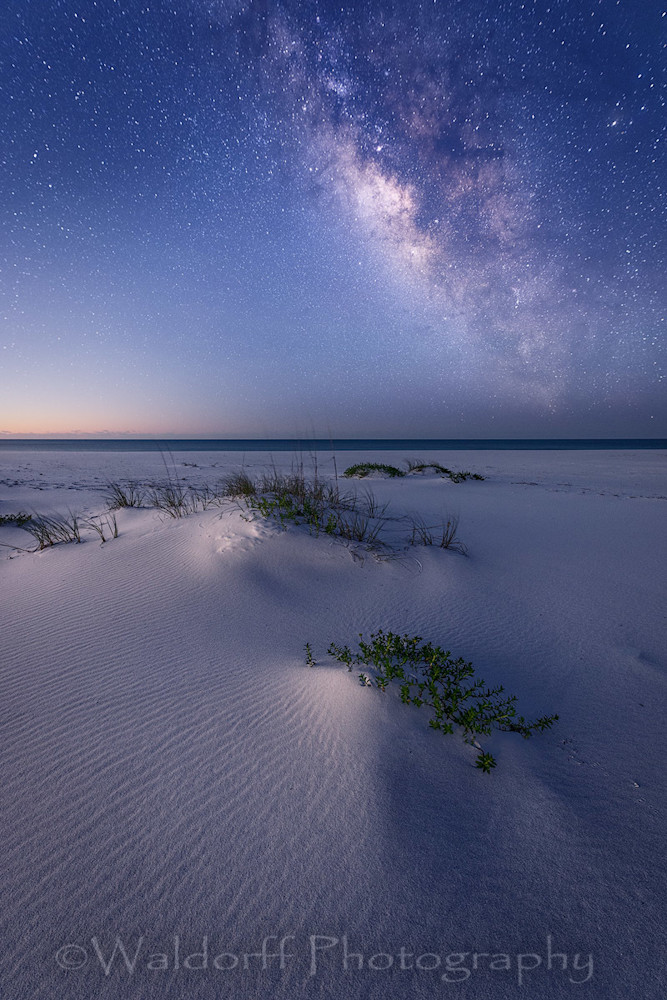 Milky Way over the Gulf of Mexico on Gulf Islands National Seashore, Florida | Waldorff Photography