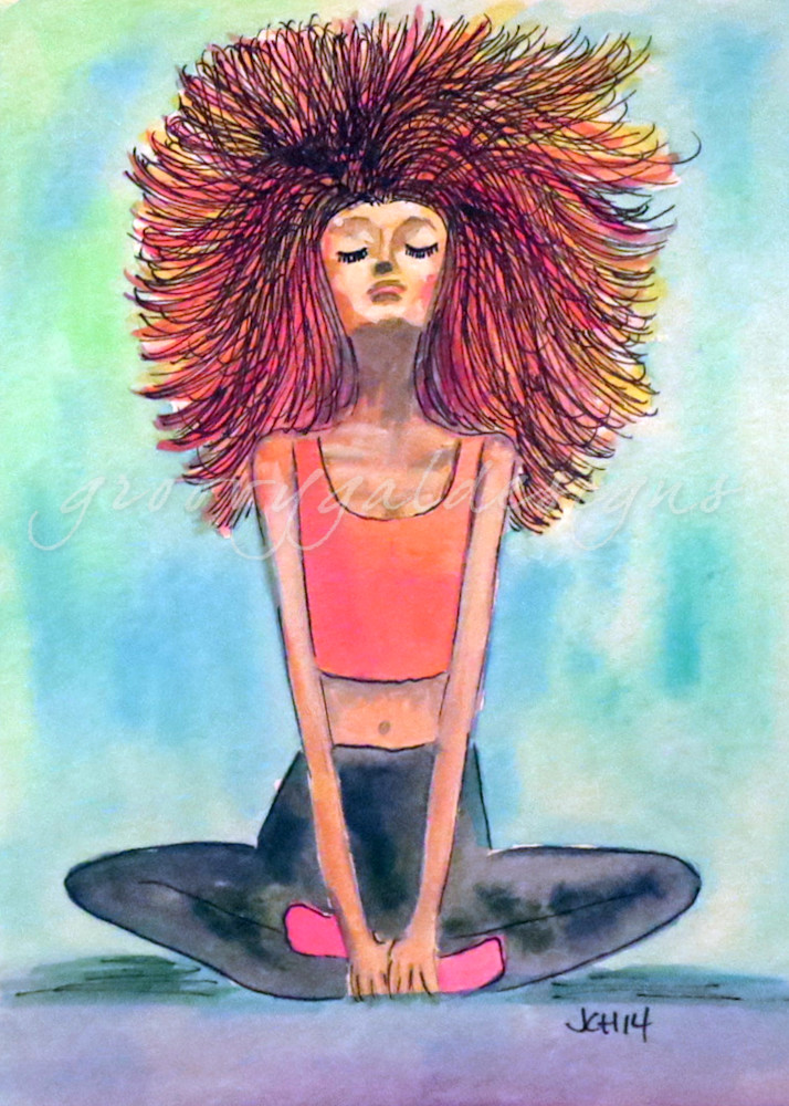 Serenity Yoga Girl Art For Sale