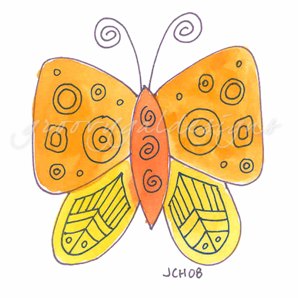 Butterfly In Orange Art For Sale