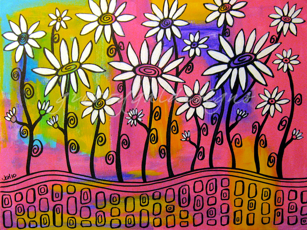 Field Of Daisies Art For Sale