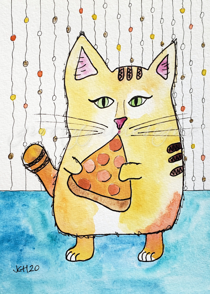 Cat With A Slice