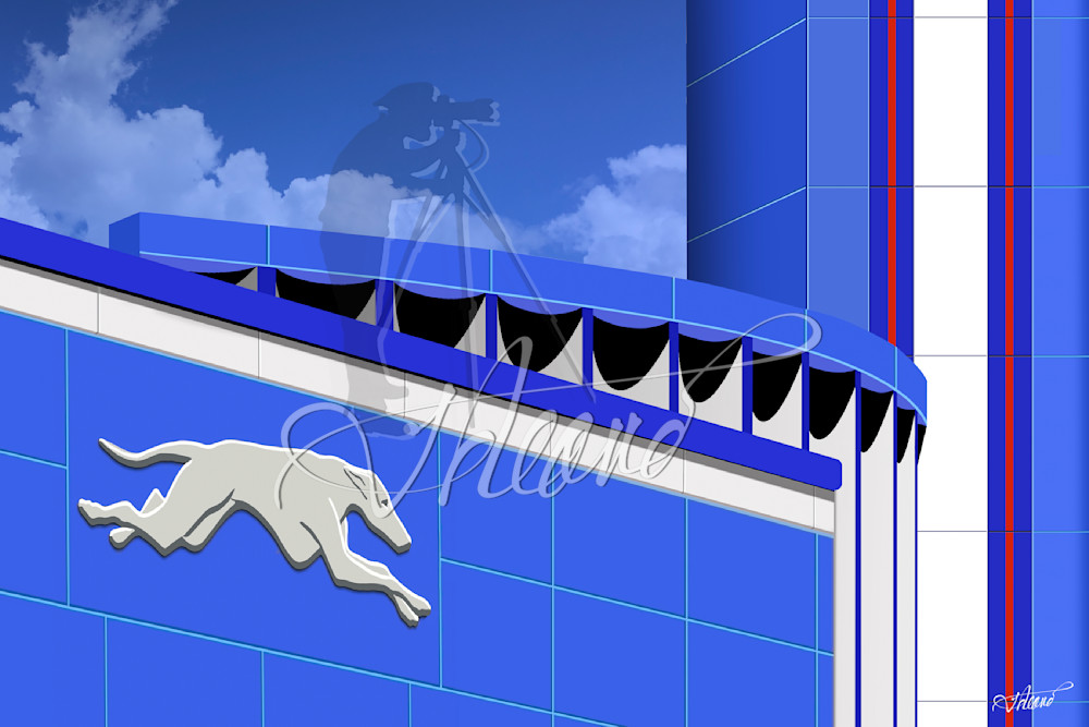 Greyhound Station  3/4 Front Facade Photography Art | Fred Reaves Fine Art Images