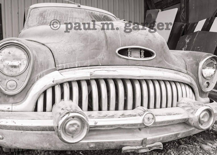 Old Buick Black And White Art Prints