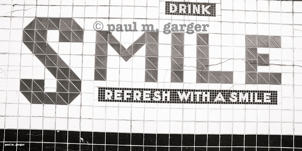 Nostalgic Drink Smile Soda Sign Photographic Art Prints.