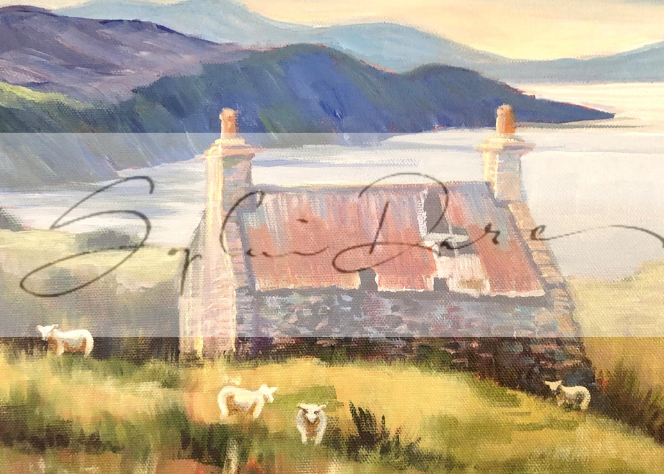 sheep at melvaig painting by sophie dare scotland collection celebrating the outlander loving scottish life and countryside beauty
