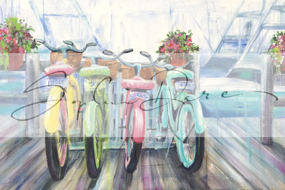 Bikes On The Boardwalk Art | Sophie Dare Designs