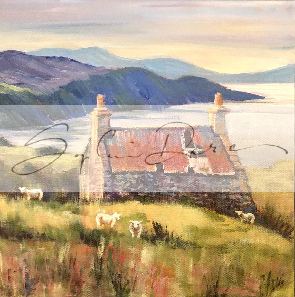 sheep at melvaig painting by sophie dare scotland collection celebrating the outlander loving scottish life and countryside beauty