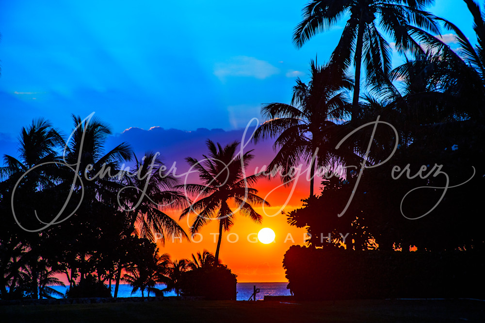 Hawaiian Sunset Landscape Photography Art | Jennifer Sunglao Photography