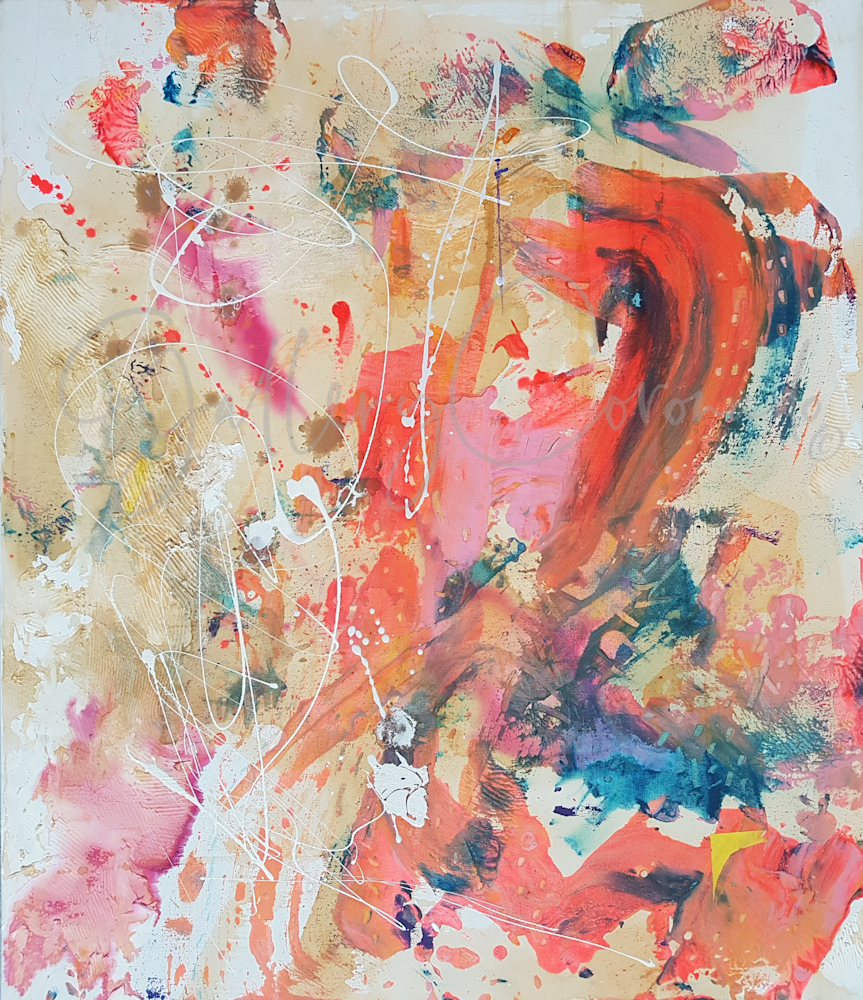 Alezia's Red Coral - Tropical Ocean painting, fine art print