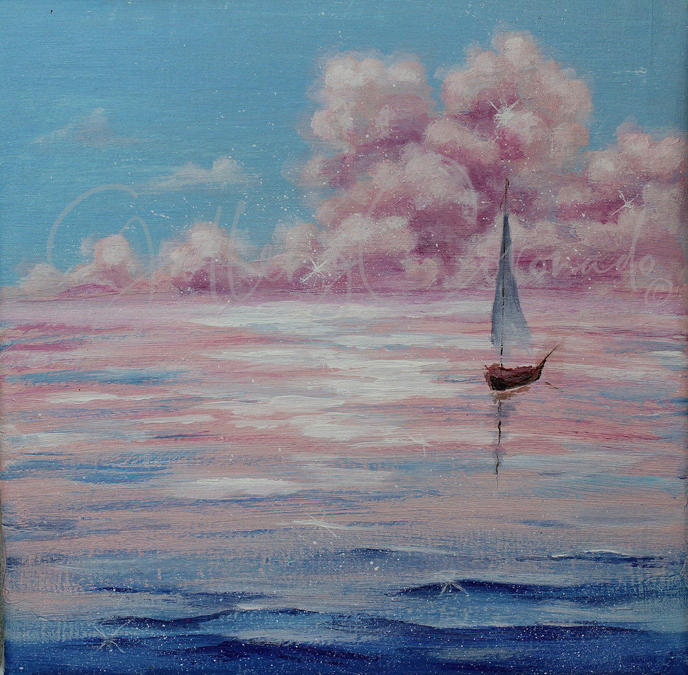 Lonely Sailboat Ai Op 1238 20x20 P Art | GalleryCoronado