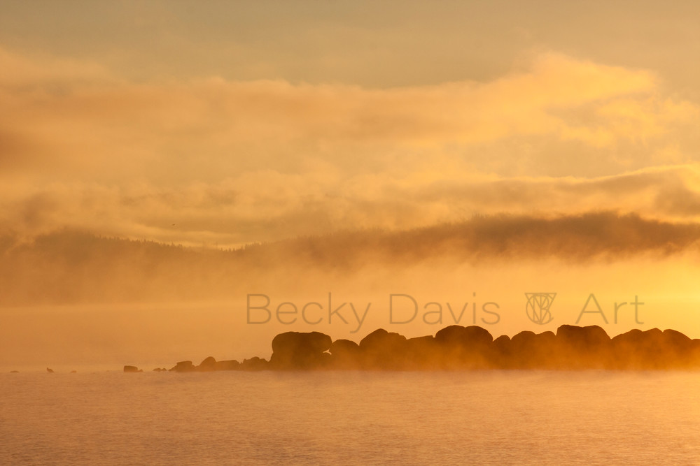 Misty Sunrise of the Lake Photograph