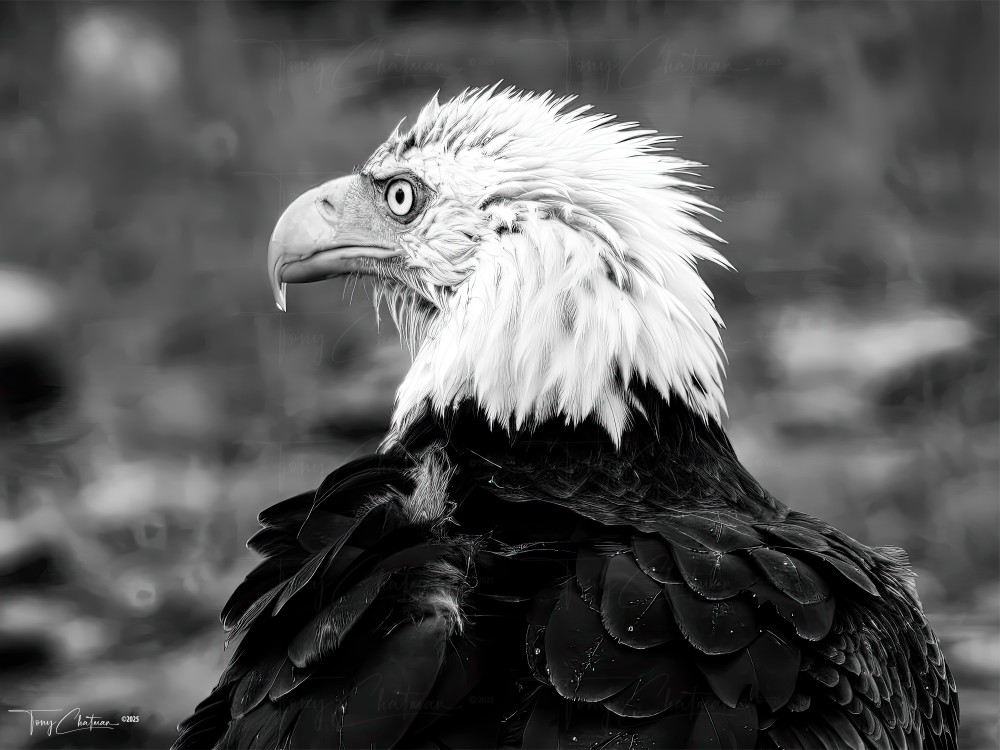 Bw Bald Eagle Art | Fiovida Studio & Art Gallery