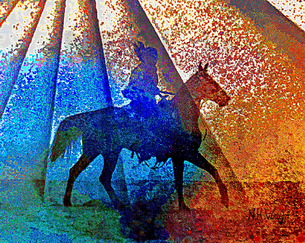  A Seaside Horse Rider Silhouette