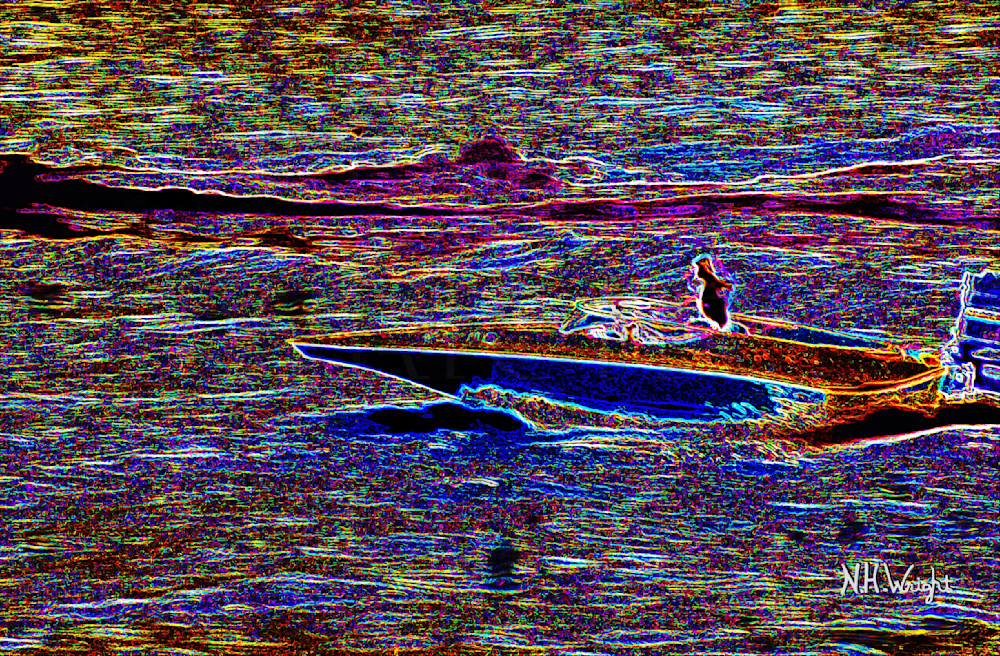 B21 S91 Large 9800 Speed Boat Blue Photography Art | NAS Ventures dba as Neal Wright Photography
