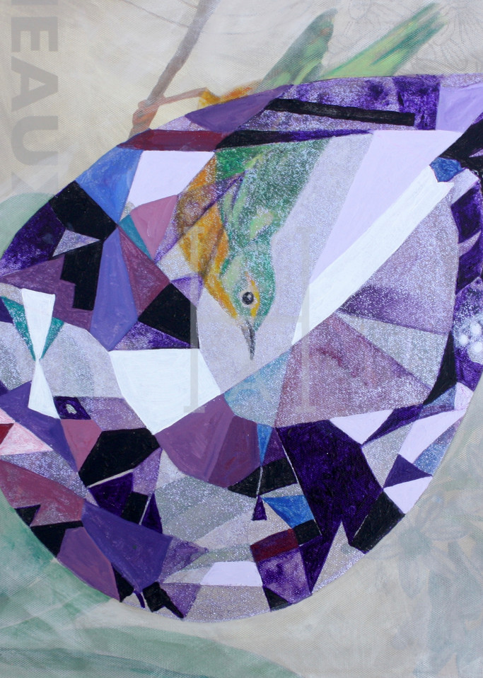‘Eate’ Pear Amethyst by S.P. High Quality Giclee Print Art, Cool Art House