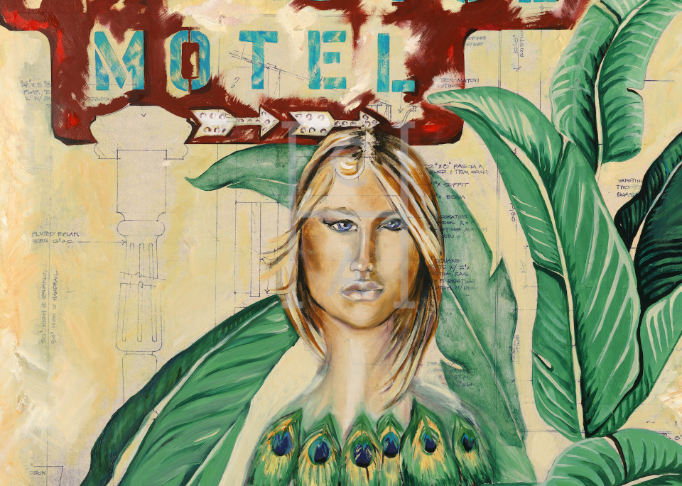 Paradise Motel' de Camille High Quality Giclee Print Art 