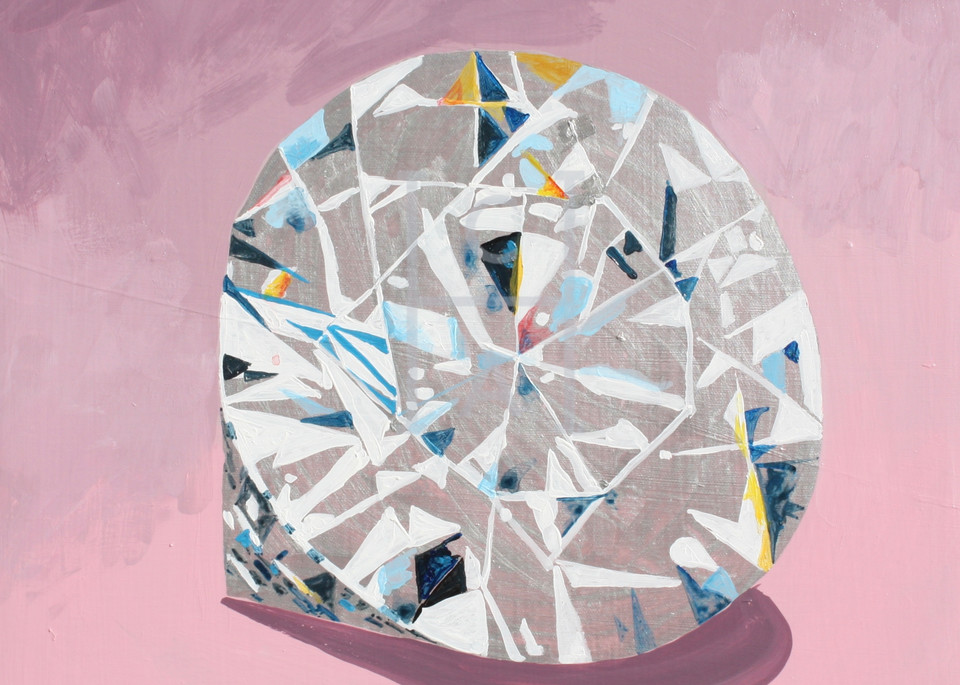 ‘Ayao’ Diamond Solitaire by S.P. High Quality Giclee Print Art, Cool Art House