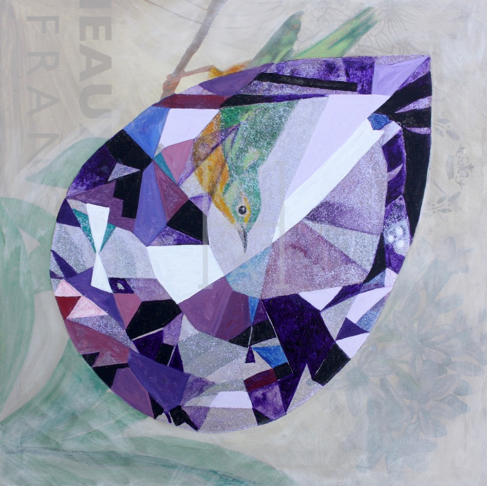 ‘Eate’ Pear Amethyst by S.P. High Quality Giclee Print Art, Cool Art House