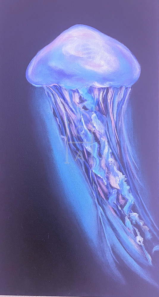 Glowing Jellyfish Art | Cool Art House - online art gallery with hip emerging artists. Collect cool art you can view on your own wall before you invest!
