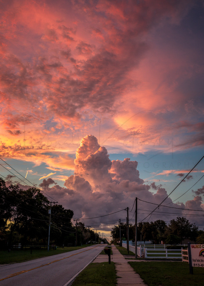 Pink cotton candy clouds decorate the sky in this wonderful photographic art work | photographs art