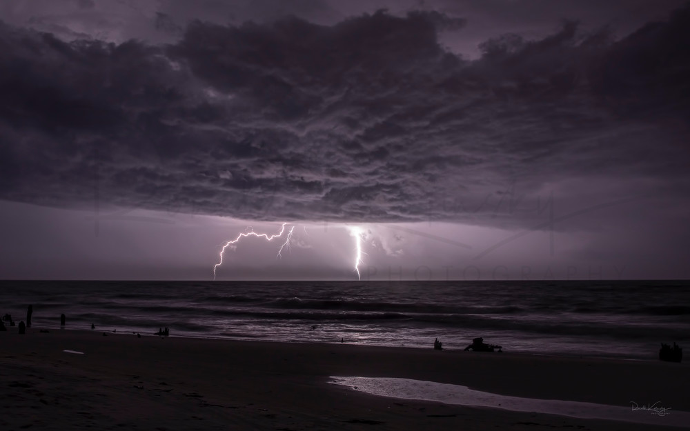 Cape San Blas Lightning at the Beach